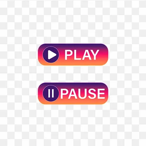 Play and pause Button Vector psd Icon and Free transparent PNG